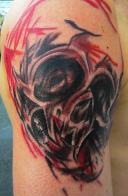 tattoos/ - Custom Skull Tattoo - 60560